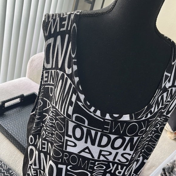 Annabelle | Mesh Detailed Graphic Tank Top - Picture 2 of 7